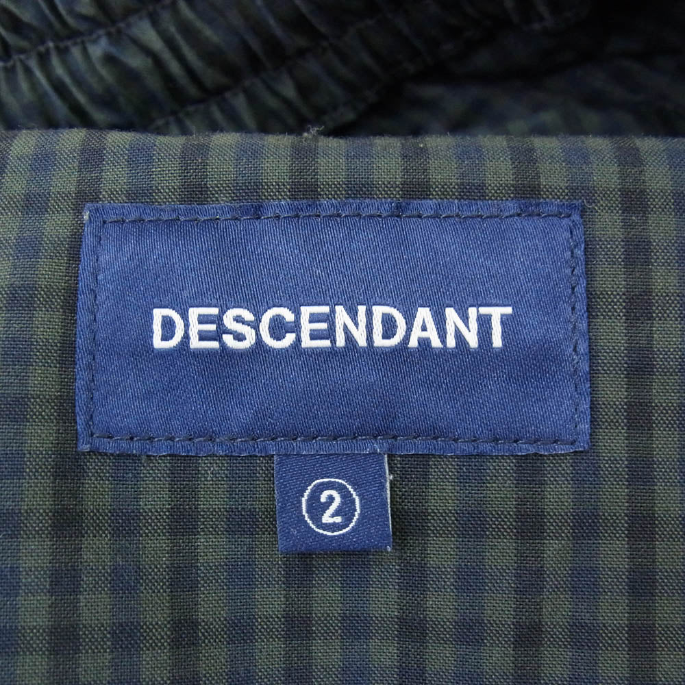 DESCENDANT ディセンダント チェック柄 イージー パンツ グレー系 2【中古】