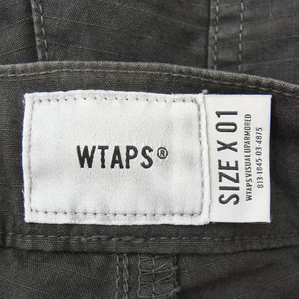 WTAPS ダブルタップス 20SS 201BRDT-PTM05 BUDS SHORTS コットン ショーツ ハーフパンツ ブラック系 X01【中古】