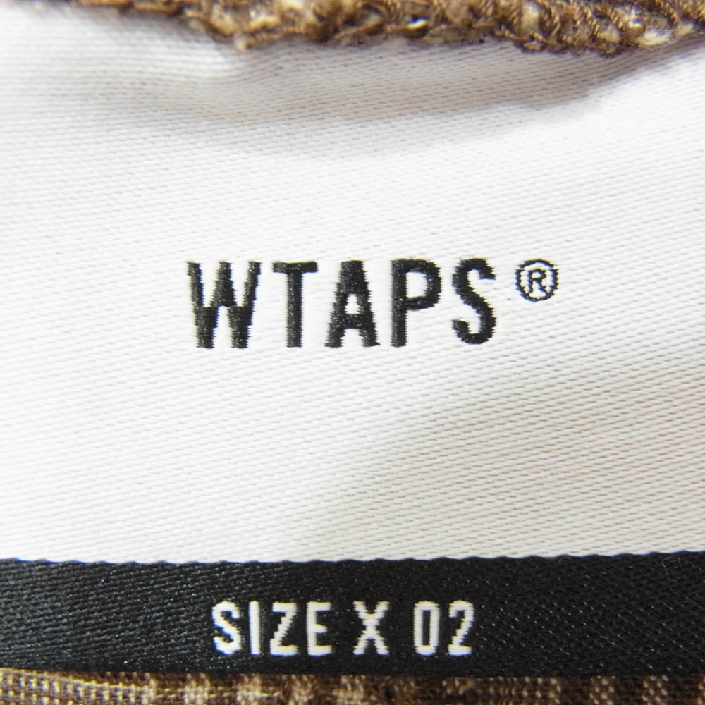 WTAPS ダブルタップス 22SS 221TQDT-PTM05 SEAGULL02 SHORTS LICO POPLIN TEXTILE チェック柄 ショーツ ハーフパンツ ブラウン系 X02【中古】