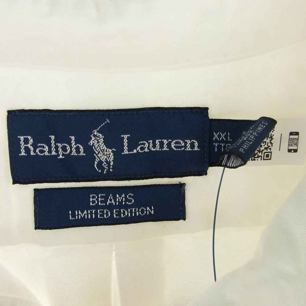 RALPH LAUREN ラルフローレン ボタンダウン 長袖シャツ ホワイト系 XXL【極上美品】【中古】