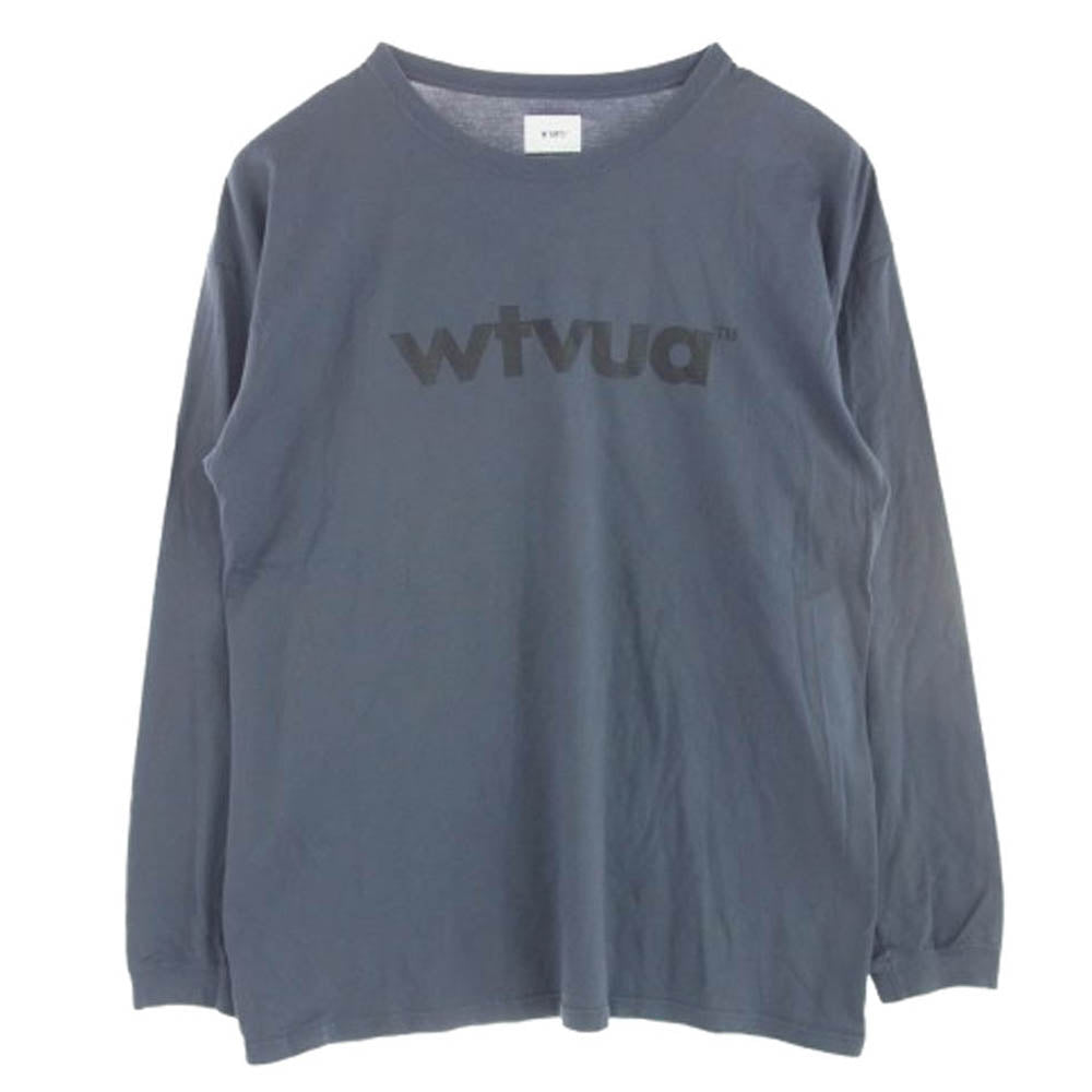 WTAPS ダブルタップス WTVUA TEE L/S ロゴ プリント ロングスリーブ ロンT 長袖 Tシャツ ダークグレー系 X 05【中古】