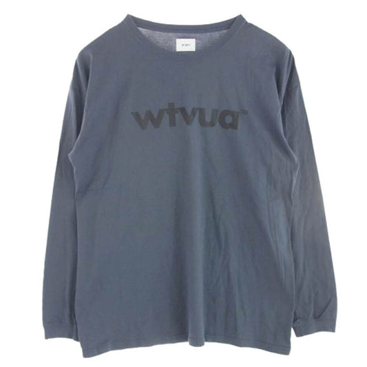 WTAPS ダブルタップス WTVUA TEE L/S ロゴ プリント ロングスリーブ ロンT 長袖 Tシャツ ダークグレー系 X 05【中古】