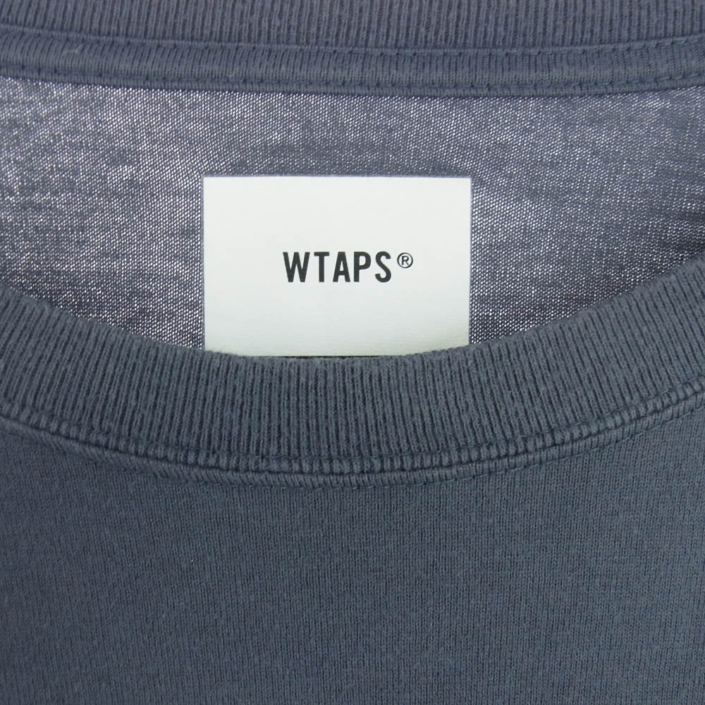 WTAPS ダブルタップス WTVUA TEE L/S ロゴ プリント ロングスリーブ ロンT 長袖 Tシャツ ダークグレー系 X 05【中古】