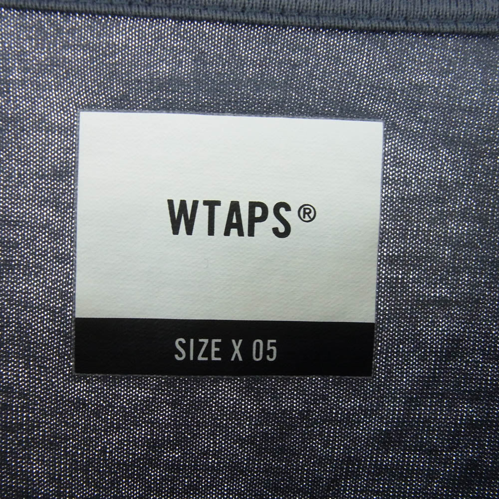 WTAPS ダブルタップス WTVUA TEE L/S ロゴ プリント ロングスリーブ ロンT 長袖 Tシャツ ダークグレー系 X 05【中古】