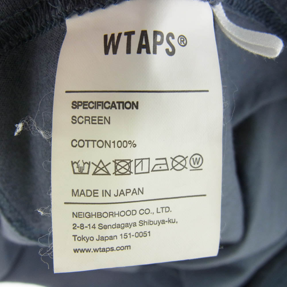 WTAPS ダブルタップス WTVUA TEE L/S ロゴ プリント ロングスリーブ ロンT 長袖 Tシャツ ダークグレー系 X 05【中古】