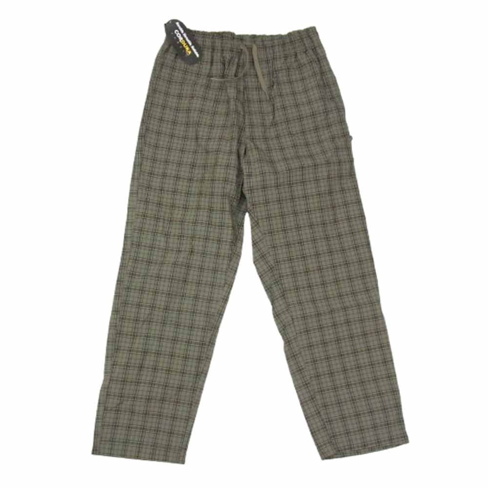 DESCENDANT ディセンダント 21SS 211WVDS-PTM01 SHORE BEACH PANTS チェック柄 テーパード イージー ビーチ パンツ カーキ系 1【新古品】【未使用】【中古】