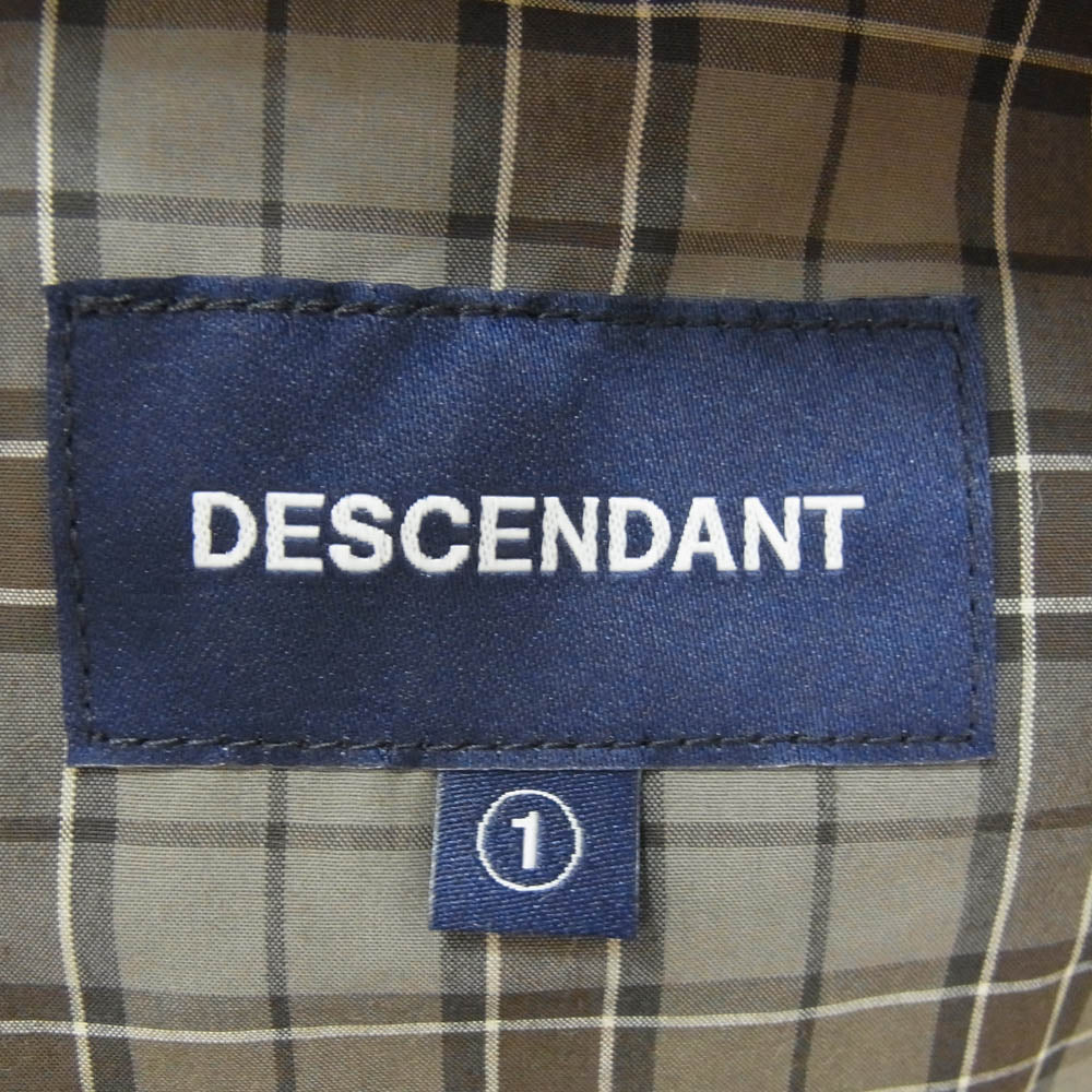 DESCENDANT ディセンダント 21SS 211WVDS-PTM01 SHORE BEACH PANTS チェック柄 テーパード イージー ビーチ パンツ カーキ系 1【新古品】【未使用】【中古】
