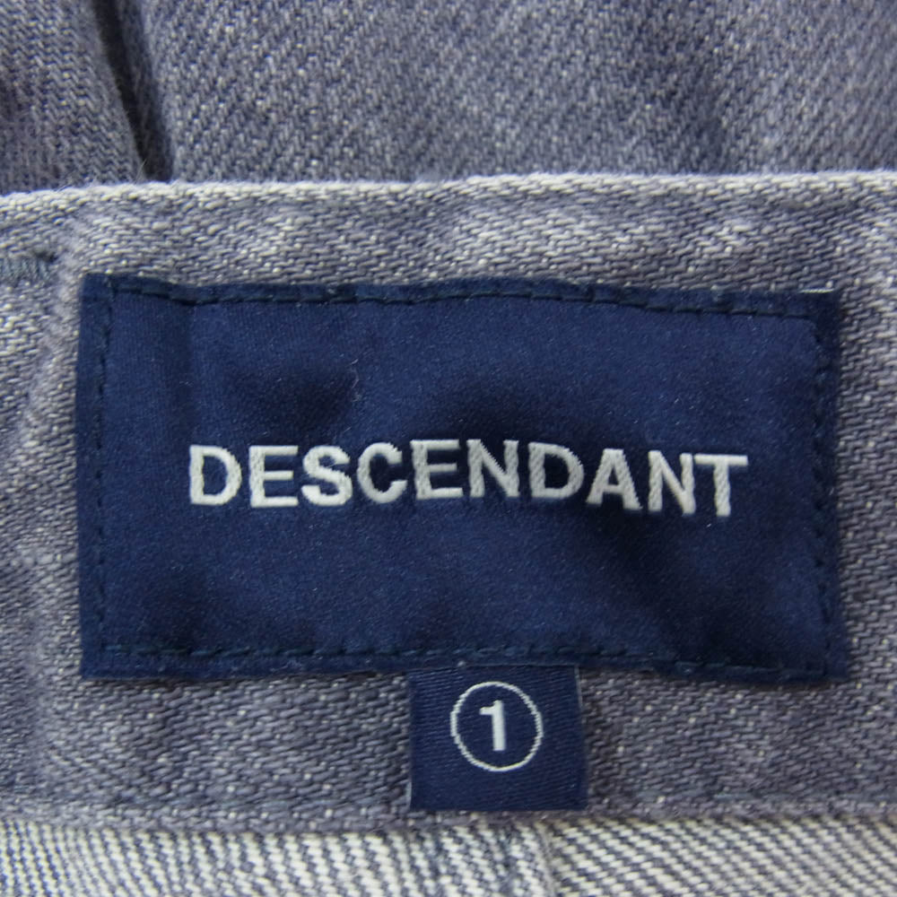 DESCENDANT ディセンダント テーパード デニム パンツ グレー系 1【中古】