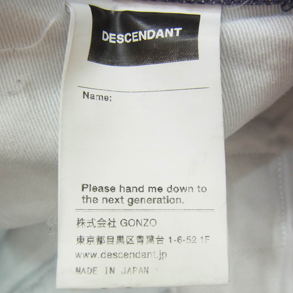 DESCENDANT ディセンダント テーパード デニム パンツ グレー系 1【中古】