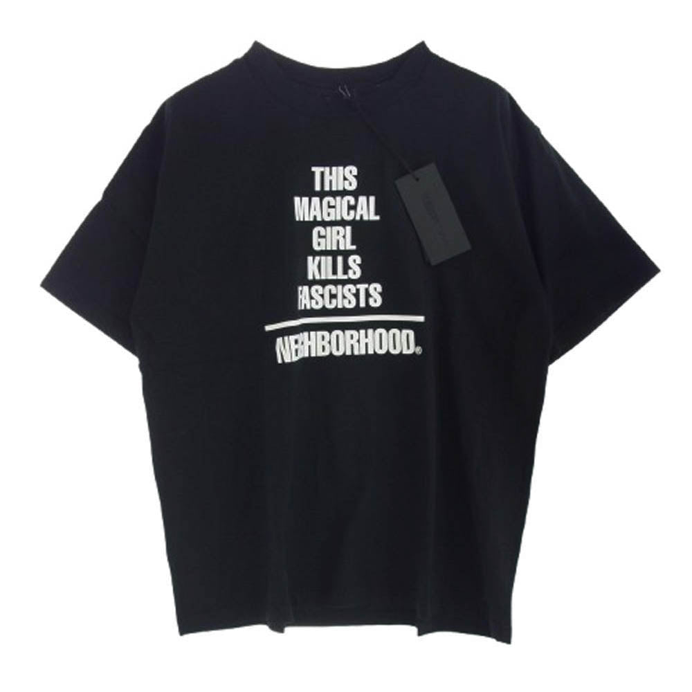 NEIGHBORHOOD ネイバーフッド 23SS 231PCJIN-ST02S NH X JUN INAGAWA.TEE SS-2 ジュンイナガワ プリント 半袖 Tシャツ ブラック系 XL【新古品】【未使用】【中古】