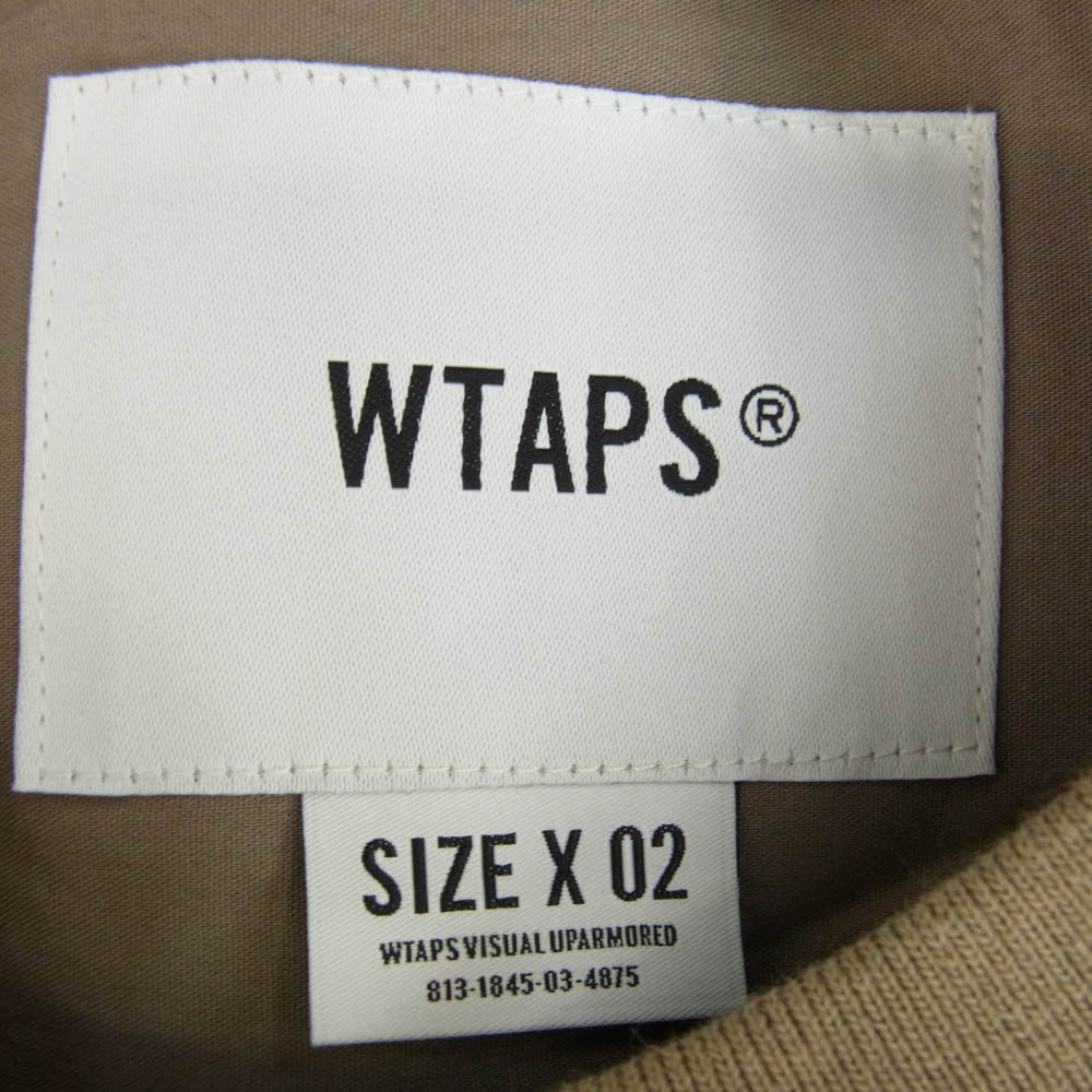WTAPS ダブルタップス 21SS 211GWDT-SHM03 PEEP SS NYCO.BROADCLOTH ピープ クルーネック 半袖 Tシャツ カーキ系 2【新古品】【未使用】【中古】