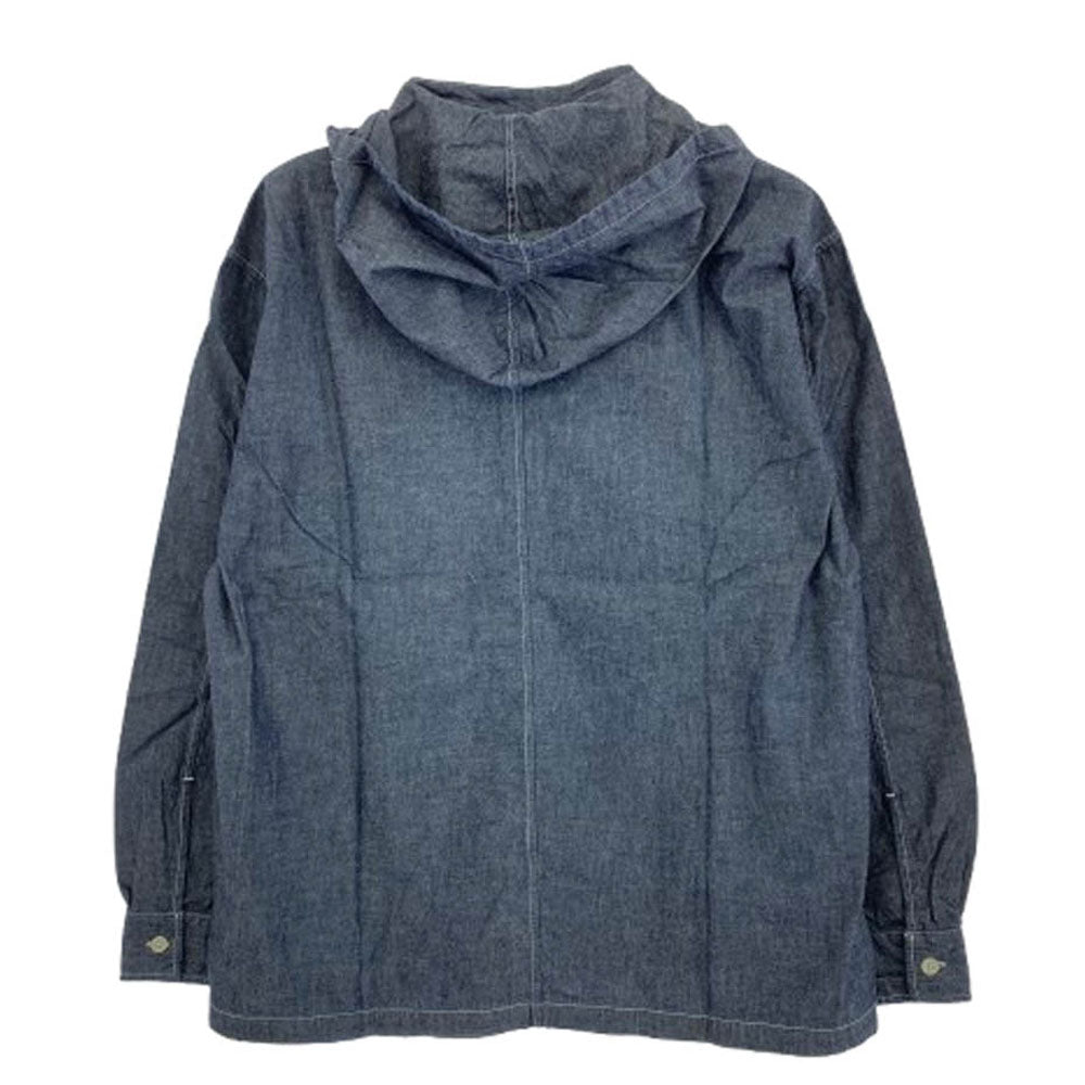 WTAPS ダブルタップス 21SS 211BRDT-SHM05 FALCONER LS DENIM バンドカラー フーデッド フーディ シャンブレー 長袖 シャツ インディゴブルー系 03【新古品】【未使用】【中古】