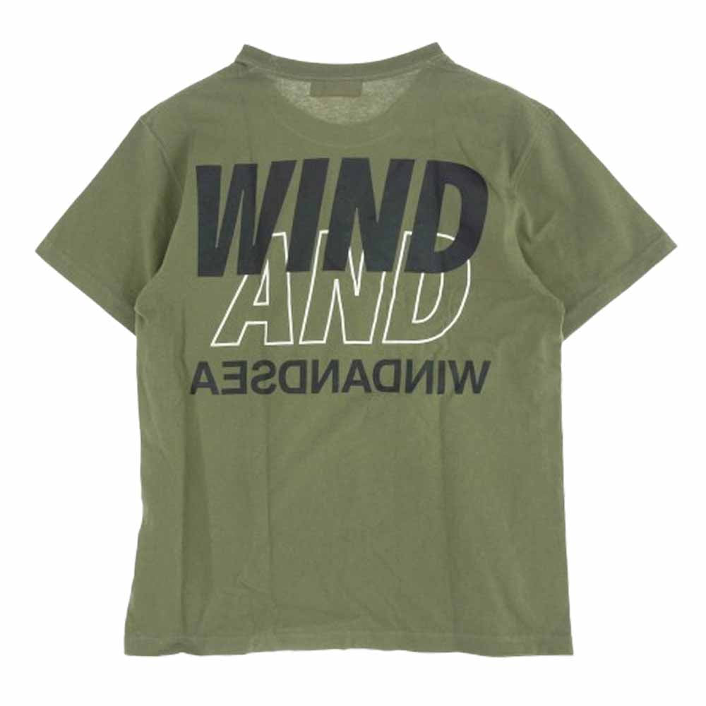 WIND AND SEA ウィンダンシー 22SS WDS-Y&S2nd-01 YOU AND SEA カスタム ロゴ Tシャツ オリーブ系 M【中古】