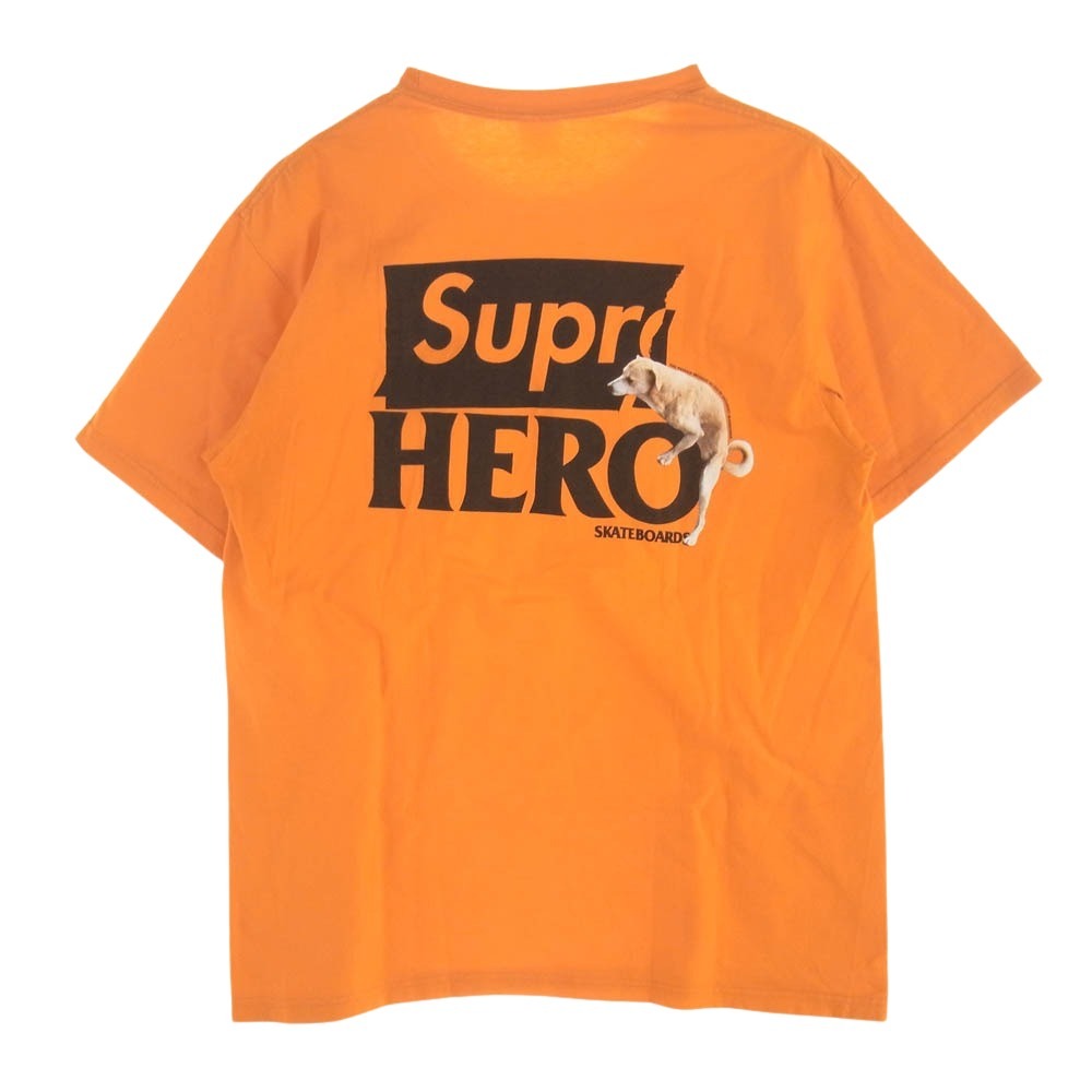 Supreme シュプリーム 22SS × ANTIHERO アンタイヒーロー Dog Tee ドッグ Tシャツ 半袖 オレンジ系 M【中古】