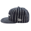 Supreme シュプリーム 19SS × NEW ERA ニューエラ Text Stripe New Era Cap テキストストライプ ベースボールキャップ ダークネイビー系【中古】