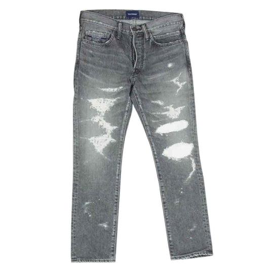 DESCENDANT ディセンダント 191WVDS-PTM03 リペア加工 ダメージ加工 DIN-4 02 DAMAGE JEANS デニム ジーンズ ブラック系 2【中古】