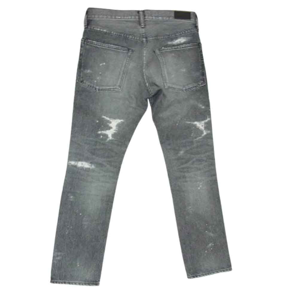 DESCENDANT ディセンダント 191WVDS-PTM03 リペア加工 ダメージ加工 DIN-4 02 DAMAGE JEANS デニム ジーンズ ブラック系 2【中古】