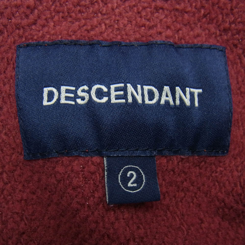 DESCENDANT ディセンダント × RON HERMAN ロンハーマン 19AW カレッジロゴ トレーナー スウェット エンジ系 2【中古】