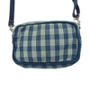 PORTER CLASSIC ポータークラシック ダメージ加工 チェック リバーシブル ショルダーバッグ ブルー系【中古】