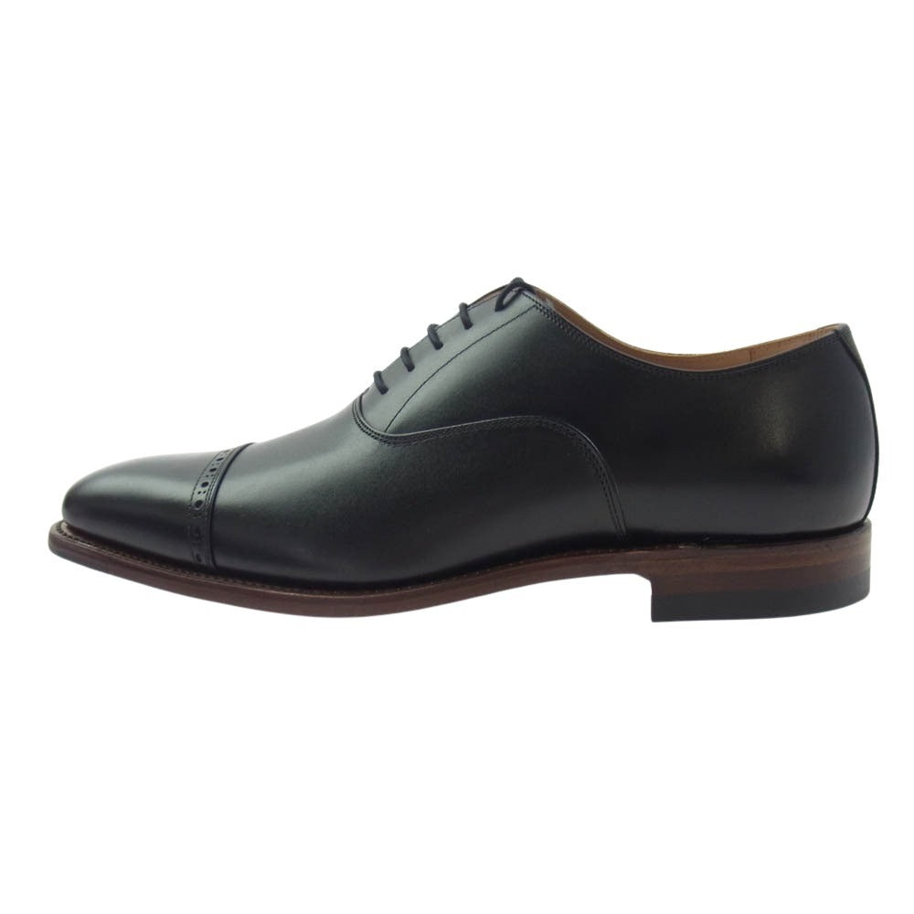 SCOTCH GRAIN スコッチグレイン F-746 パンチドキャップトゥ レザー シューズ ブラック系 26【極上美品】【中古】