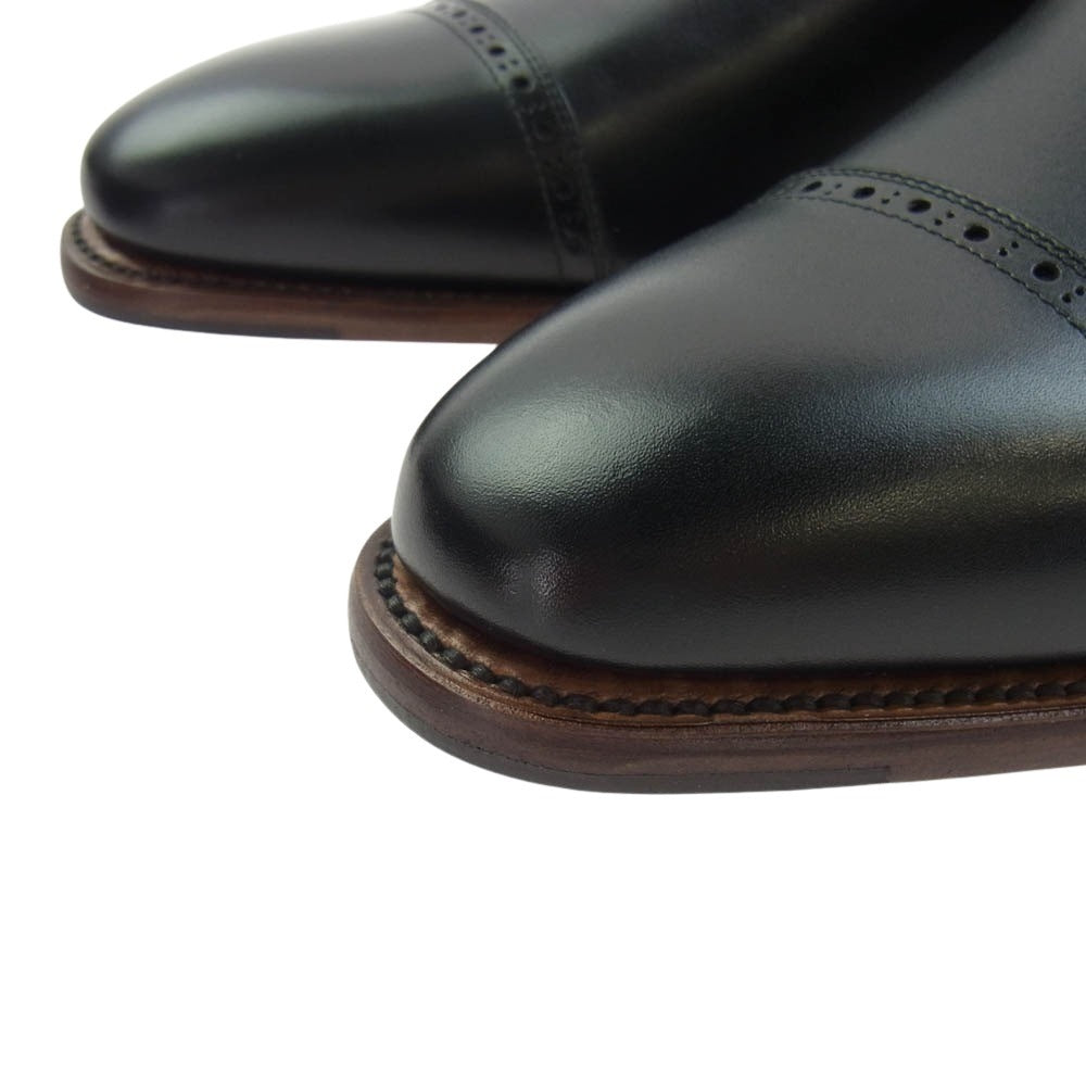 SCOTCH GRAIN スコッチグレイン F-746 パンチドキャップトゥ レザー シューズ ブラック系 26【極上美品】【中古】