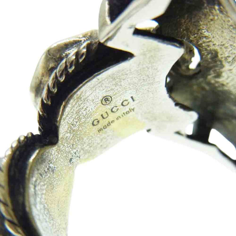 希少美品　グッチ　リング　指輪　タイガーヘッド　カラーストーン　ミケーレ期　23 希少美品 グッチ リング 指輪 タイガーヘッド カラーストーン
