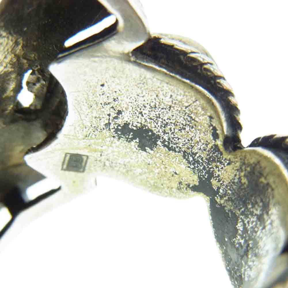 GUCCI グッチ ミケーレ期 タイガーヘッド ストーン インターロッキング リング シルバー系 ブルー系 グリーン系 17.5号【中古】