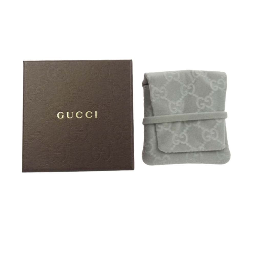 GUCCI グッチ ミケーレ期 タイガーヘッド ストーン インターロッキング リング シルバー系 ブルー系 グリーン系 17.5号【中古】