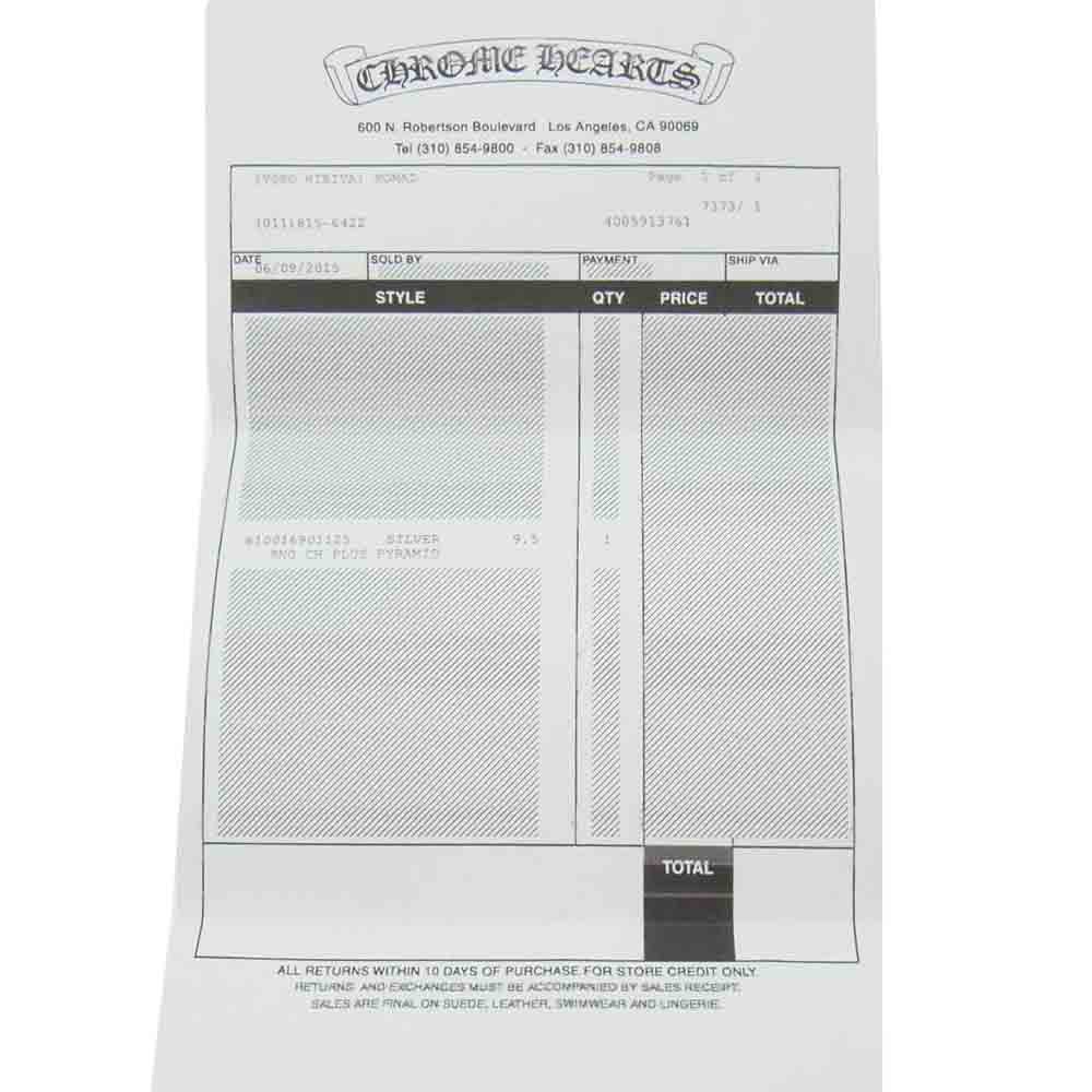 CHROME HEARTS クロムハーツ（原本無） AMS販売証明カード付属 CH PLUS PYRAMID CHプラス ピラミッド リング シルバー系 実寸20.5号【中古】