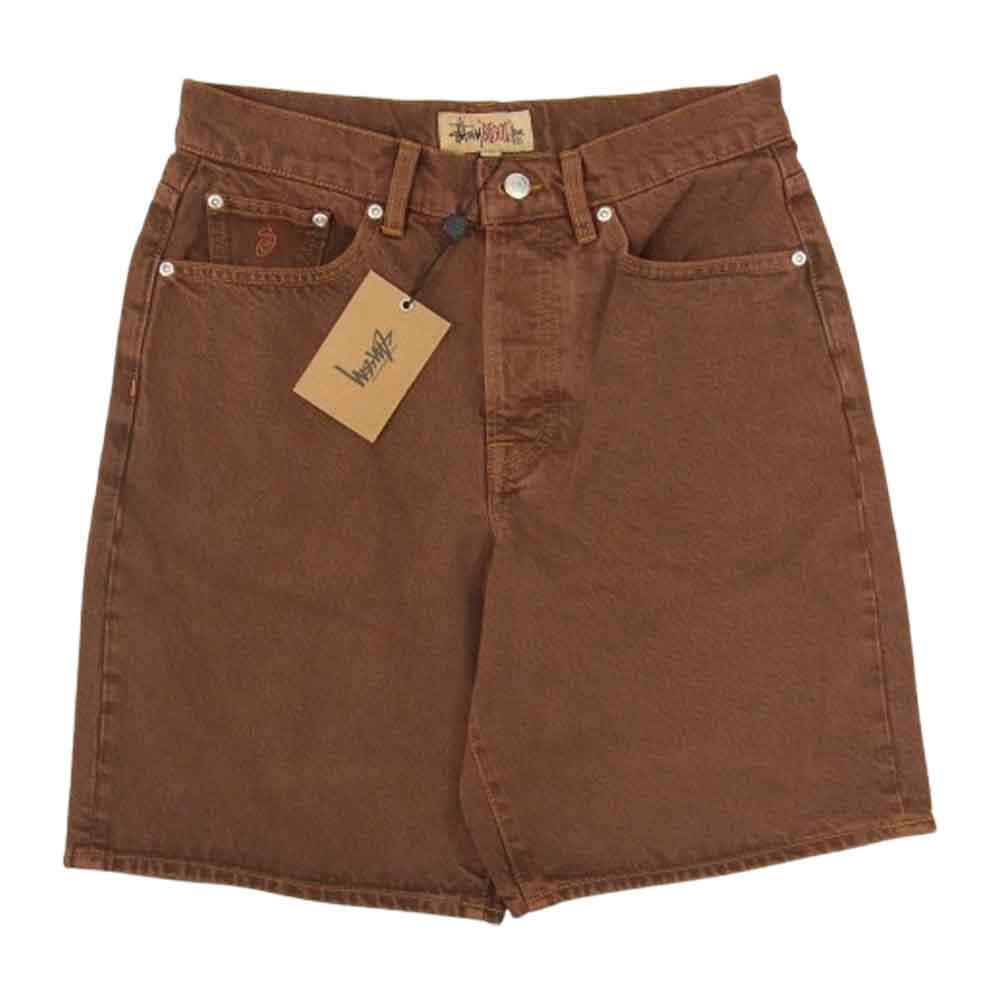 STUSSY ステューシー 112296 Big Ol Shorts Denim Clay ビッグ OL ショート デニム パンツ ブラウン系 28【新古品】【未使用】【中古】