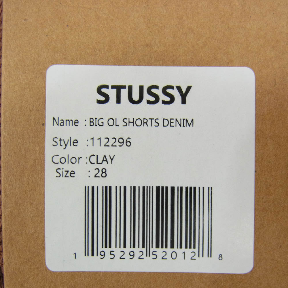 STUSSY ステューシー 112296 Big Ol Shorts Denim Clay ビッグ OL ショート デニム パンツ ブラウン系 28【新古品】【未使用】【中古】