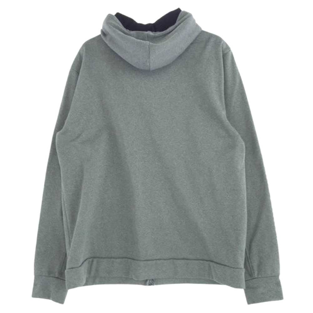 THE NORTH FACE ノースフェイス 裏起毛 ロゴ ジップ パーカー グレー系 XL【中古】