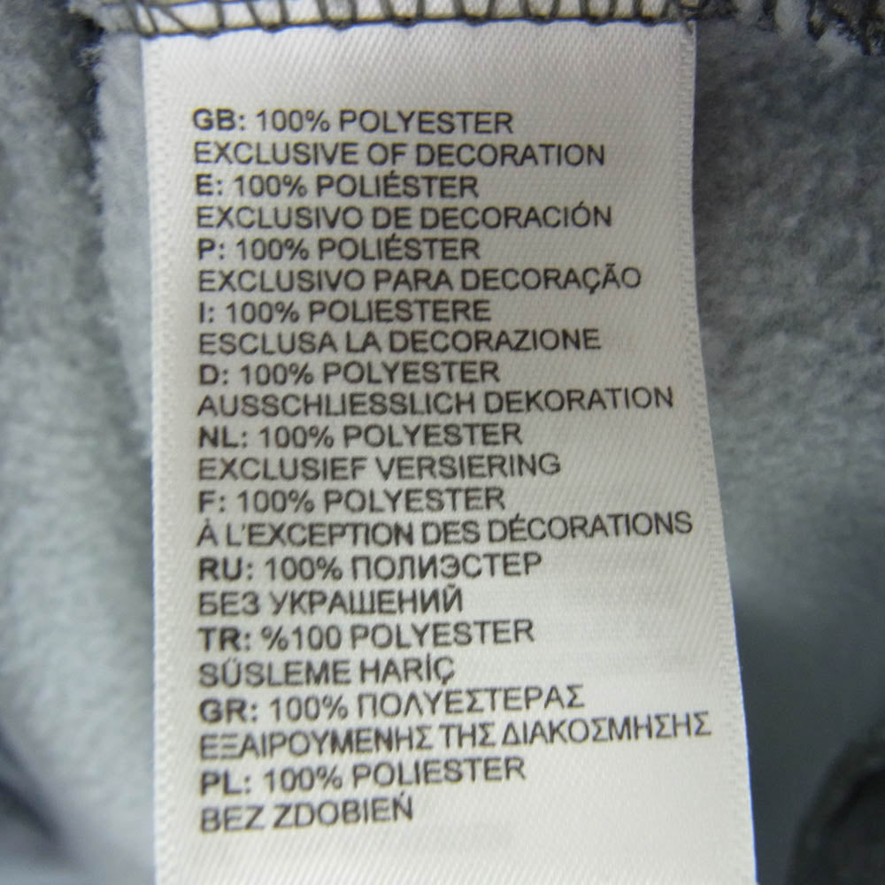 THE NORTH FACE ノースフェイス 裏起毛 ロゴ ジップ パーカー グレー系 XL【中古】