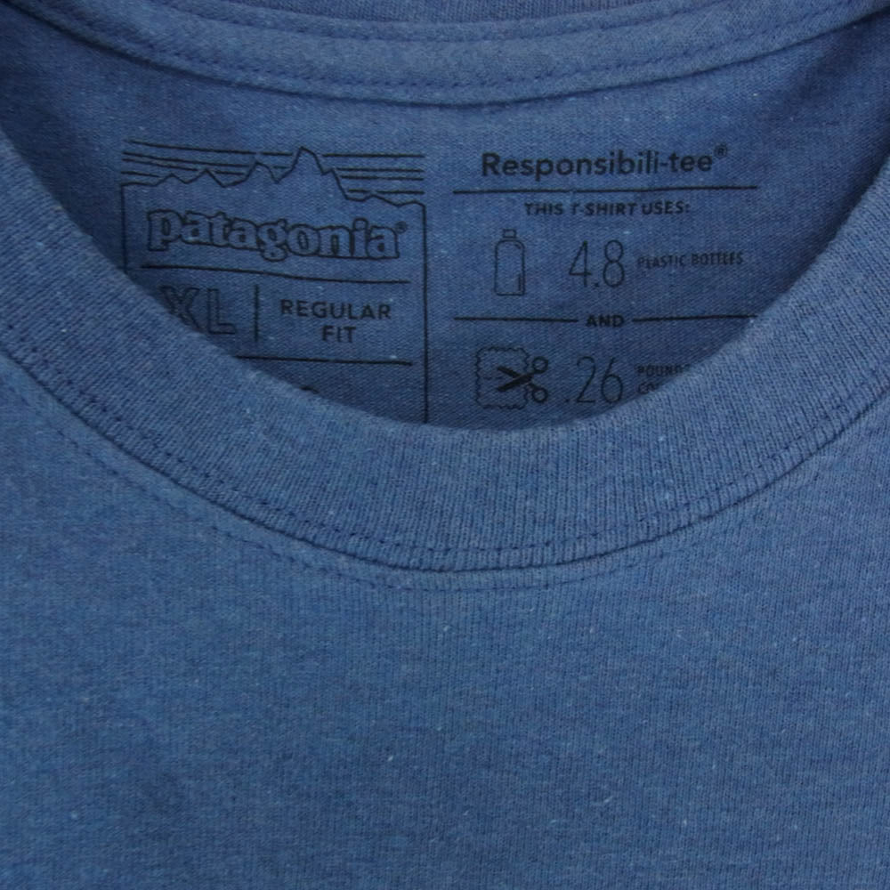 patagonia パタゴニア 39174 P-6 ロゴ レスポンシビリティー 半袖 Tシャツ ブルー系 XL【中古】
