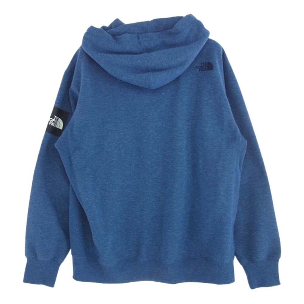 THE NORTH FACE ノースフェイス NT61836 裏起毛 スクエアロゴ フルジップ パーカー ブルー系 XL【中古】