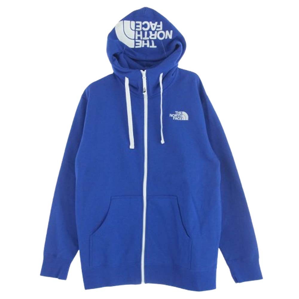 THE NORTH FACE ノースフェイス NT62130 裏起毛 REARVIEW FULL ZIP HOODIE フードロゴ フルジップ パーカー ブルー系 XL【中古】