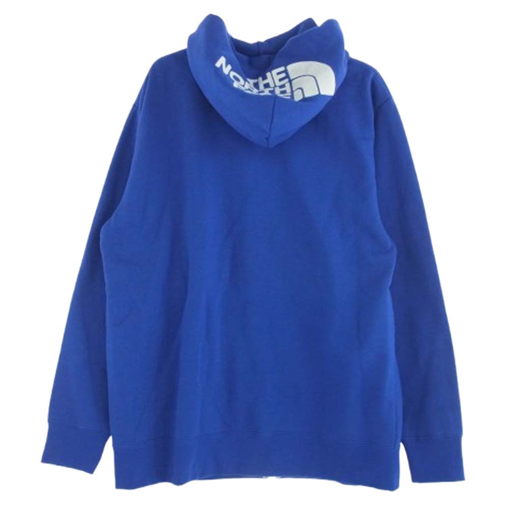 THE NORTH FACE ノースフェイス NT62130 裏起毛 REARVIEW FULL ZIP HOODIE フードロゴ フルジップ パーカー ブルー系 XL【中古】
