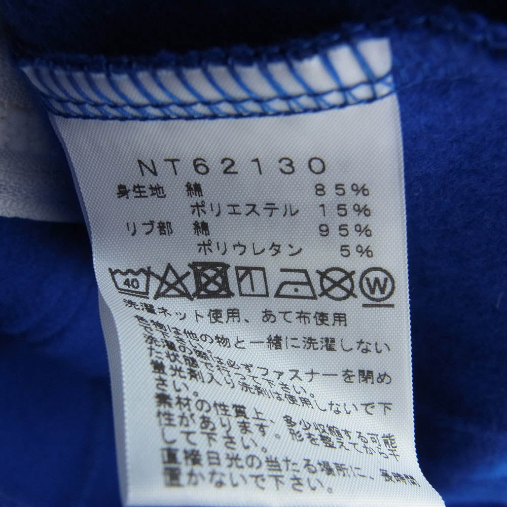 THE NORTH FACE ノースフェイス NT62130 裏起毛 REARVIEW FULL ZIP HOODIE フードロゴ フルジップ パーカー ブルー系 XL【中古】
