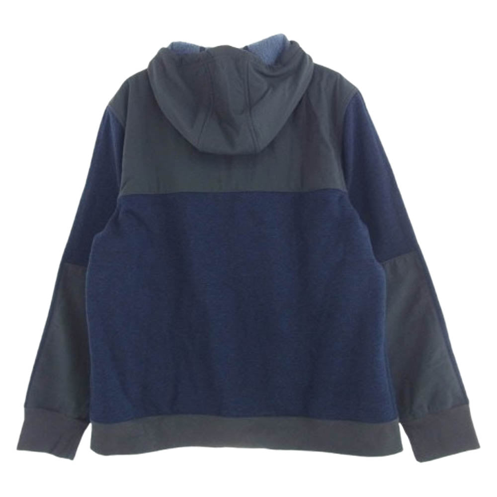 THE NORTH FACE ノースフェイス NF0A3BBH TECH SHERPA HOODIE ボア フリース ジャケット グレー系 ダークネイビー系 XL【中古】