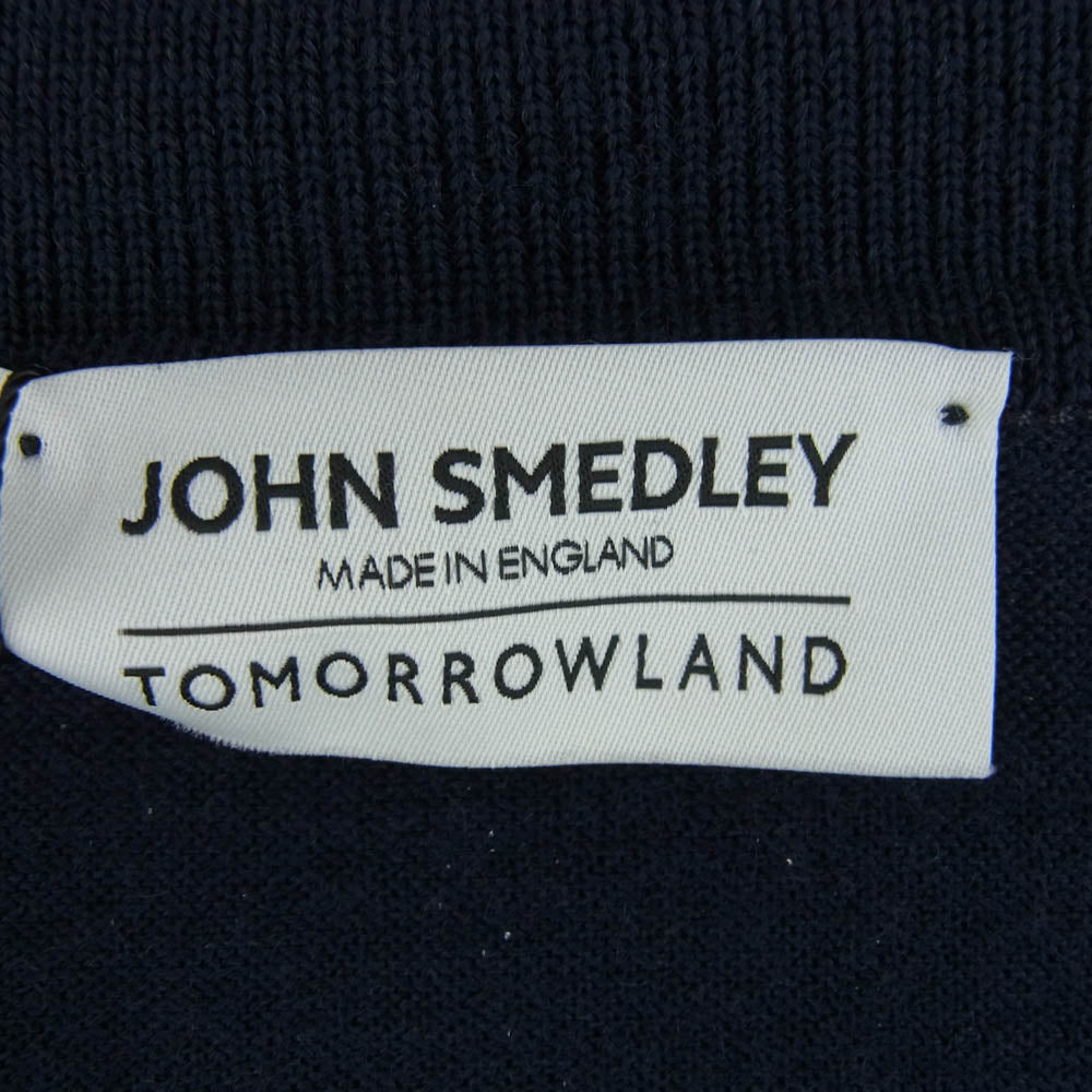 JOHN SMEDLEY ジョンスメドレー TOMORROWLAND 別注 ウール スキッパー ネック ニット ダークネイビー系 M【中古】