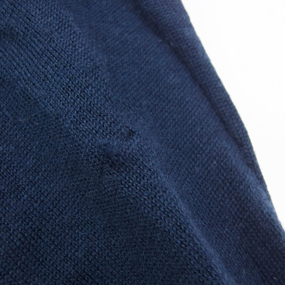 JOHN SMEDLEY ジョンスメドレー TOMORROWLAND 別注 ウール スキッパー ネック ニット ダークネイビー系 M【中古】