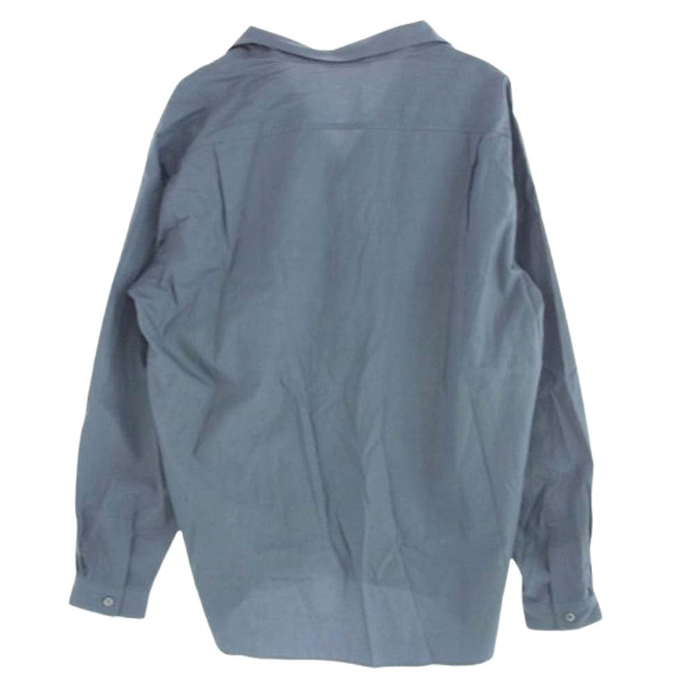 AURALEE オーラリー 22SS A22SS04TN WASHED FINX TWILL P／O SHIRTS ウォッシュド フィンクス ツイル コットン 長袖 シャツ グレー系 4【中古】