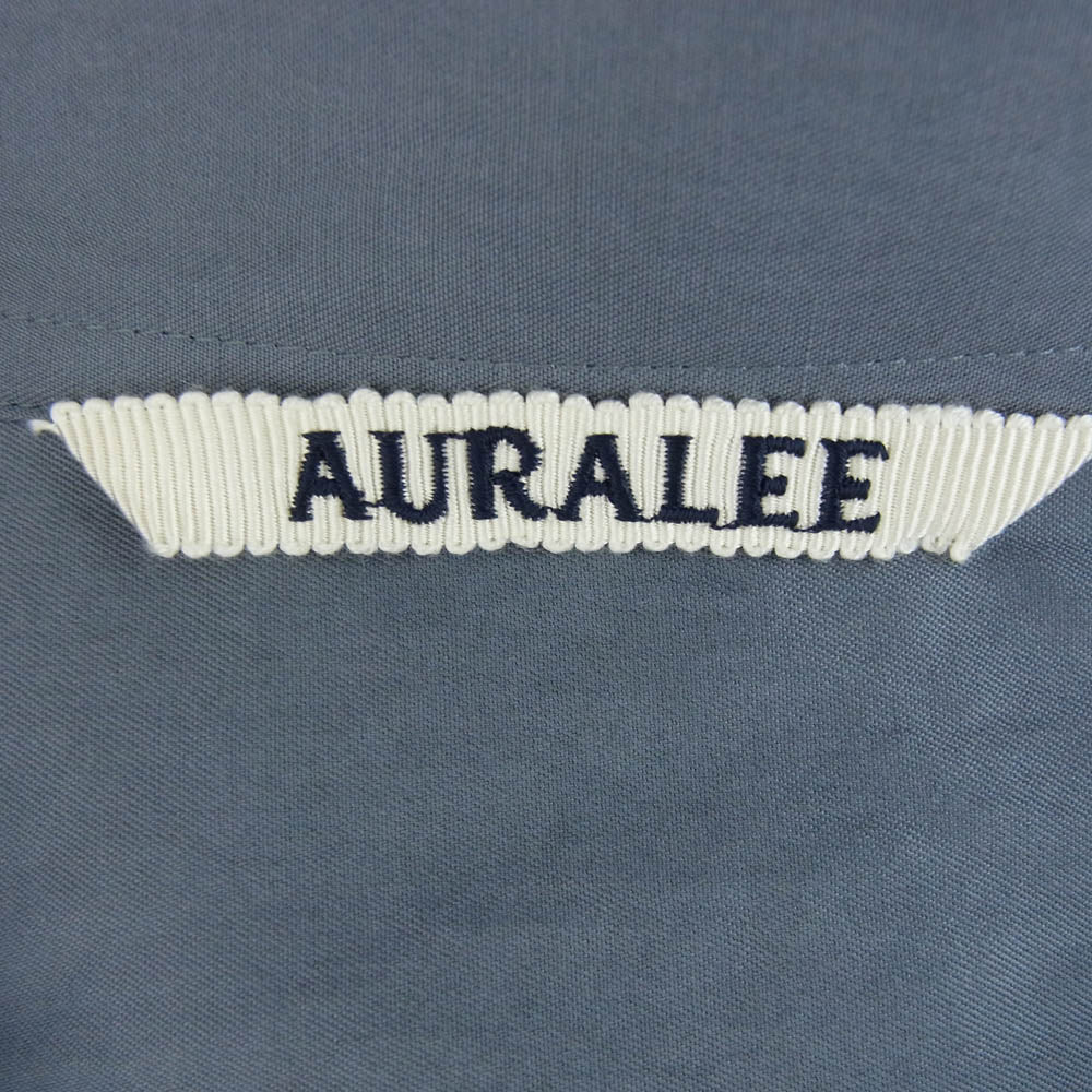 AURALEE オーラリー 22SS A22SS04TN WASHED FINX TWILL P／O SHIRTS ウォッシュド フィンクス ツイル コットン 長袖 シャツ グレー系 4【中古】