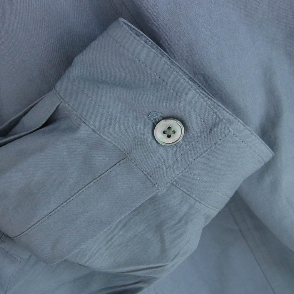 AURALEE オーラリー 22SS A22SS04TN WASHED FINX TWILL P／O SHIRTS ウォッシュド フィンクス ツイル コットン 長袖 シャツ グレー系 4【中古】