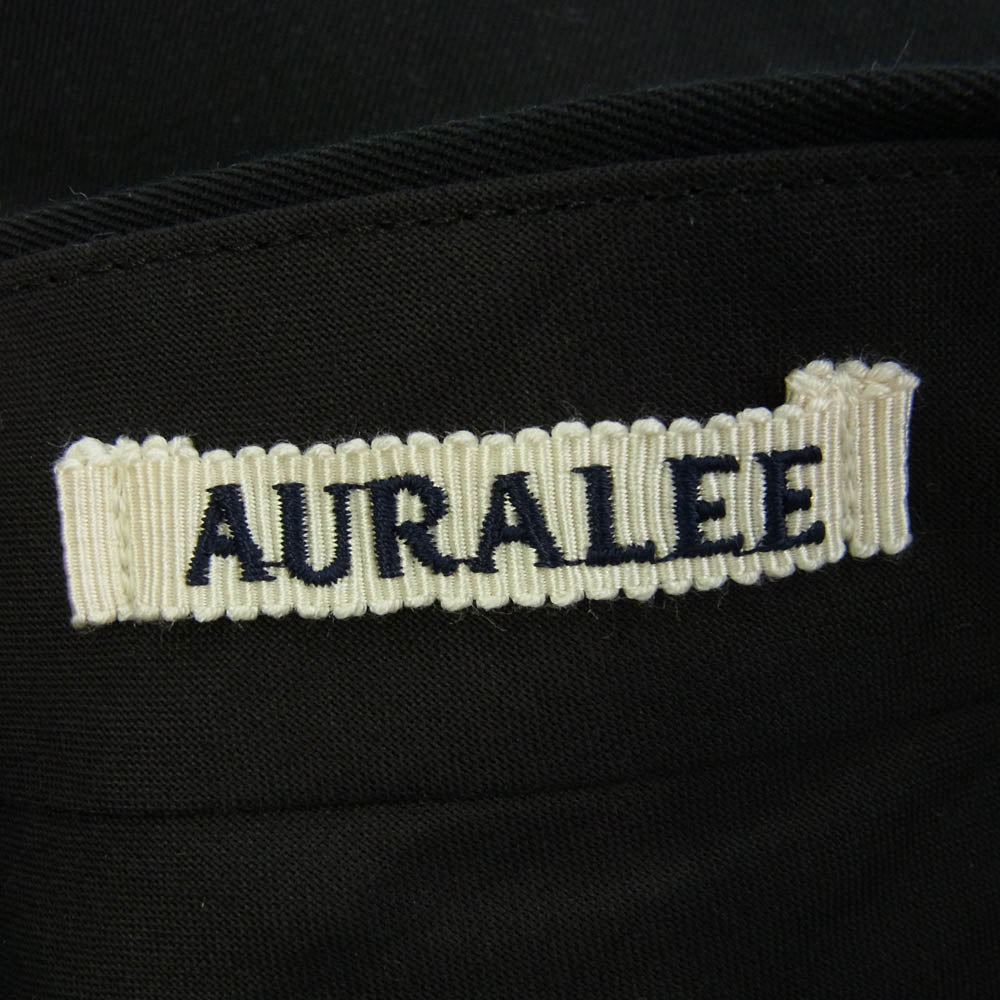 AURALEE オーラリー 24SS A24SP02MG LIGHT WOOL MAX GABARDINE SLACKS ライトウール ウールギャバジン スラックス パンツ ブラック系 3【中古】