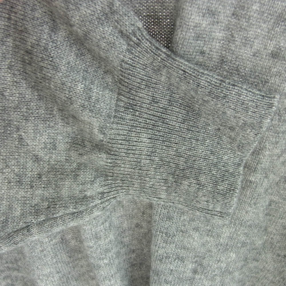 AURALEE オーラリー A24SP02SC SUPER FINE CASHMERE SILK KNIT SKIPPER POLO カシミヤ シルク スキッパー ポロ シャツ グレー系 3【美品】【中古】