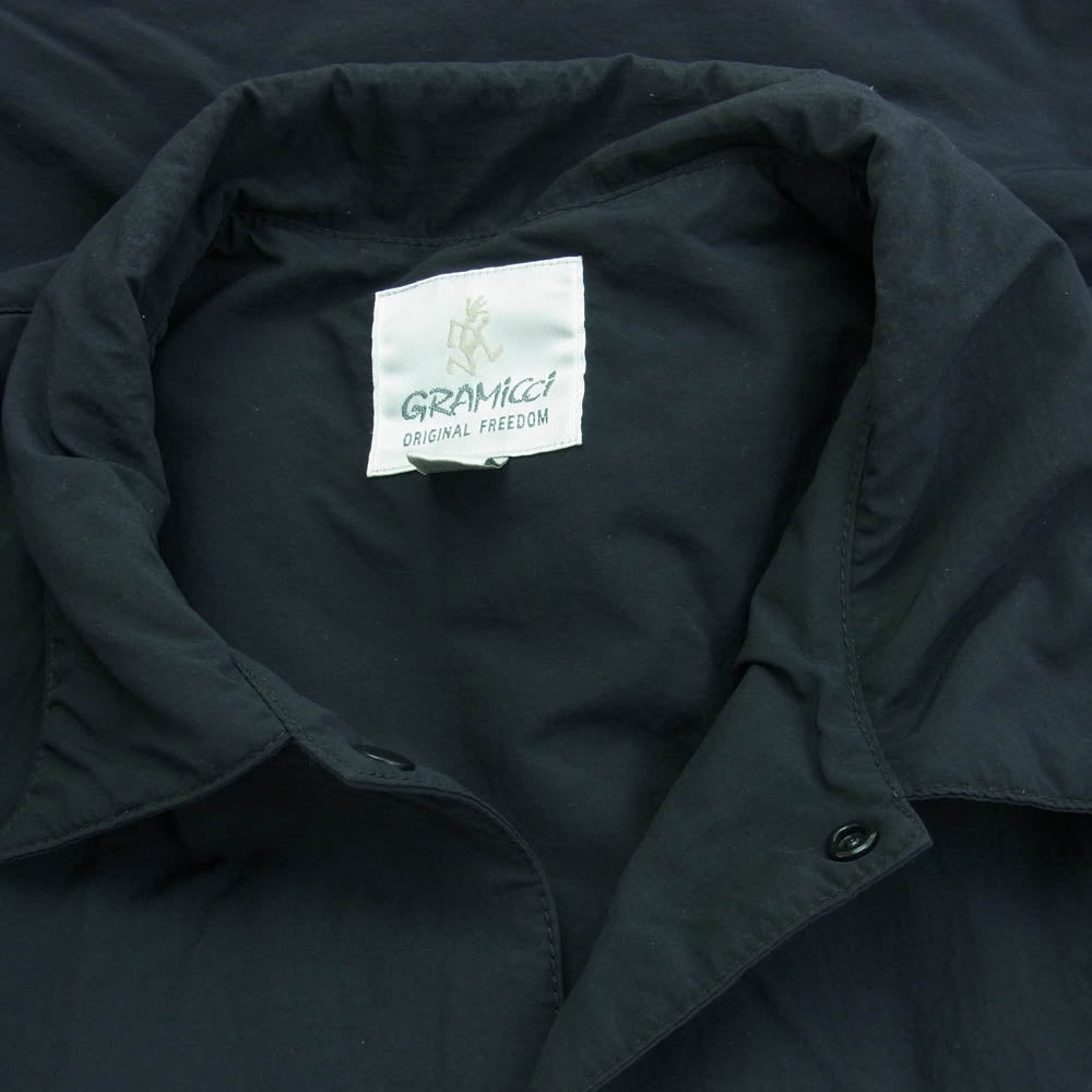 Gramicci グラミチ G2FM-J032 QUILTED CAMP SHIRT クイルティド キャンプ ナイロン 中綿 長袖 シャツ ブラック系 L【中古】
