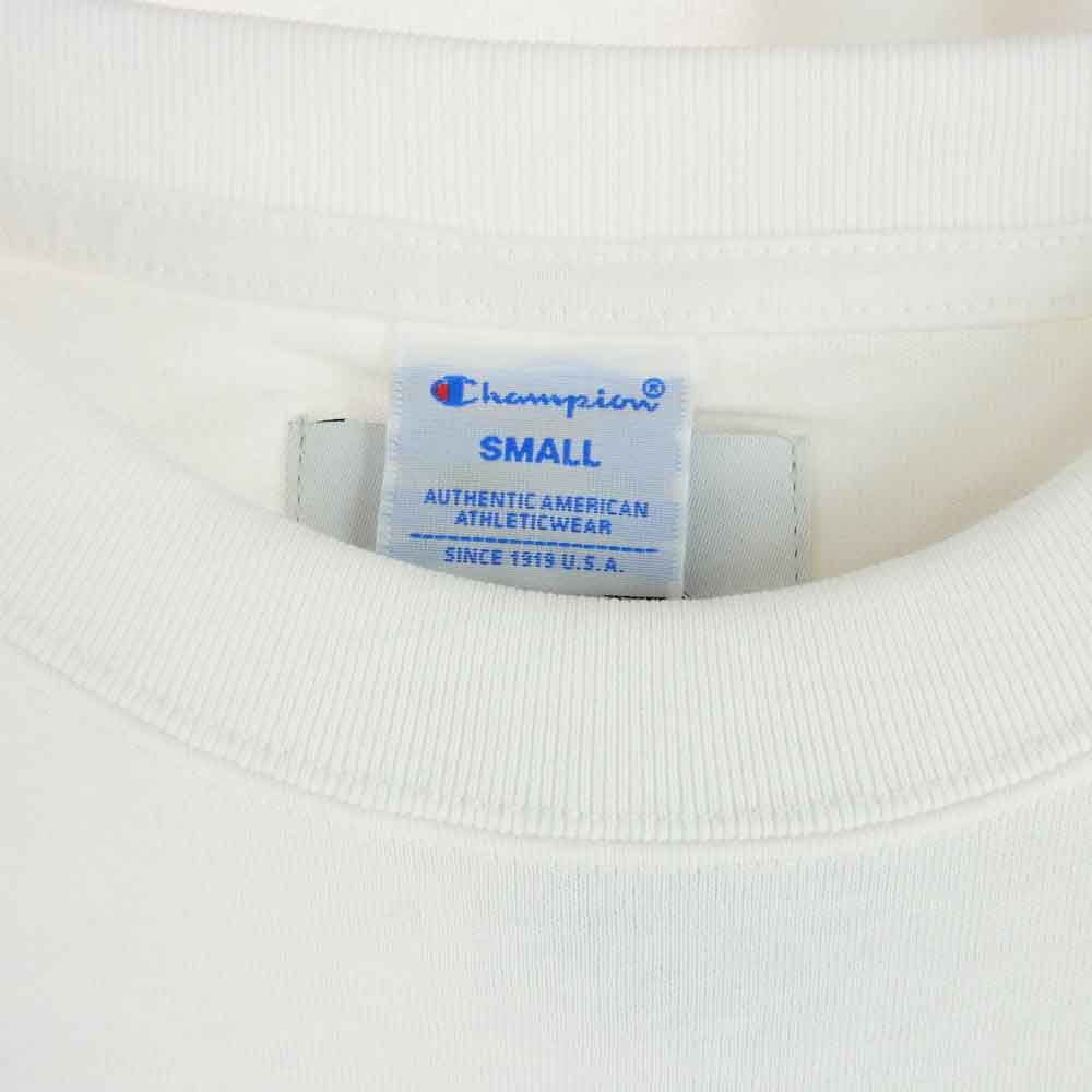 Champion チャンピオン C8-Z414 VA Emotional Intelligence ロゴ 長袖 Tシャツ ホワイト系 S【新古品】【未使用】【中古】