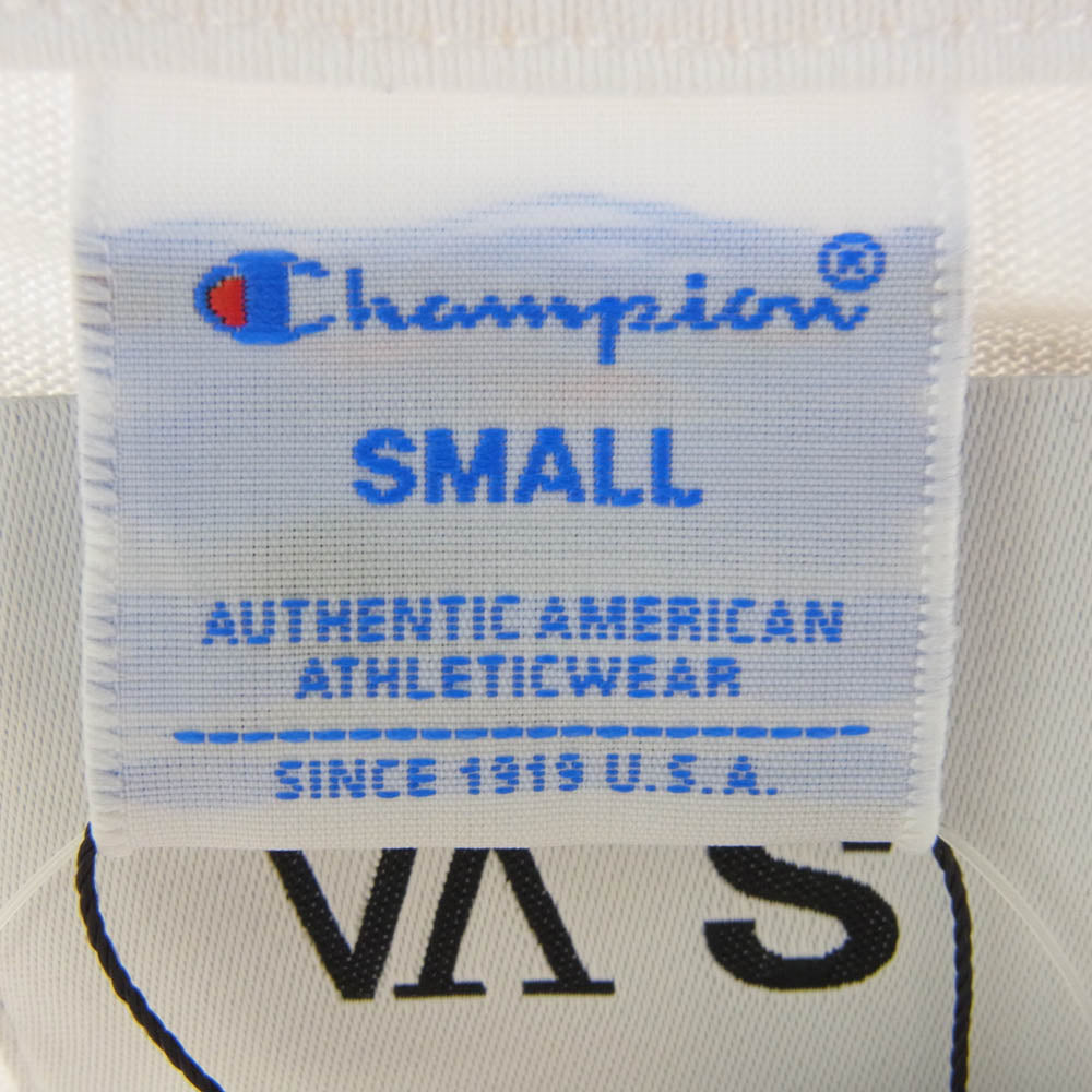 Champion チャンピオン C8-Z414 VA Emotional Intelligence ロゴ 長袖 Tシャツ ホワイト系 S【新古品】【未使用】【中古】