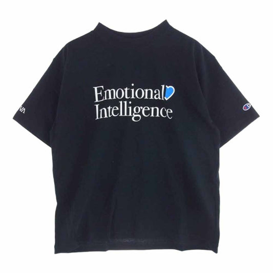 Champion チャンピオン C8-Z359 VA Emotional Intelligence ロゴ 長袖 Tシャツ ブラック ブラック系 S【新古品】【未使用】【中古】